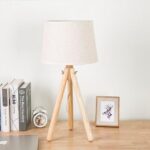 Lampe Bois Trépied Lin