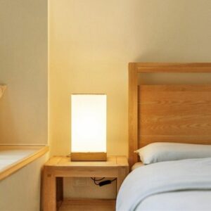 Lampe de Chevet Bois <br> Socle LED