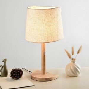 Lampe de Chevet Bois <br> en Tissu